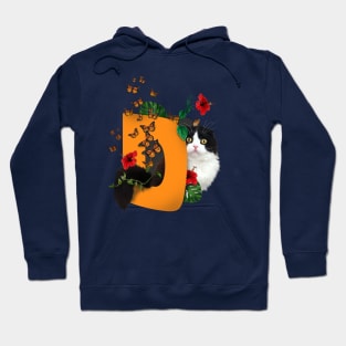 Cat and Butterflies Hoodie